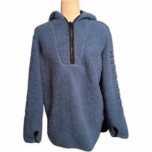 Tommy Hilfiger Sherpa Fleece Hooded Blue Sweater